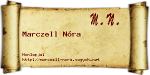 Marczell Nóra névjegykártya